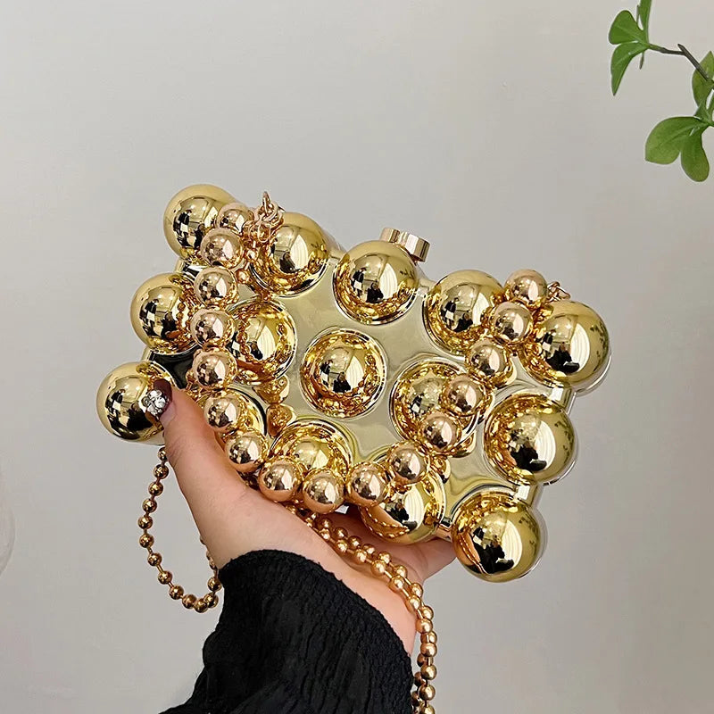 Pearl Chain Mini Lipstick Bag