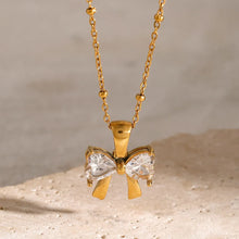 Zircon Bow Necklace