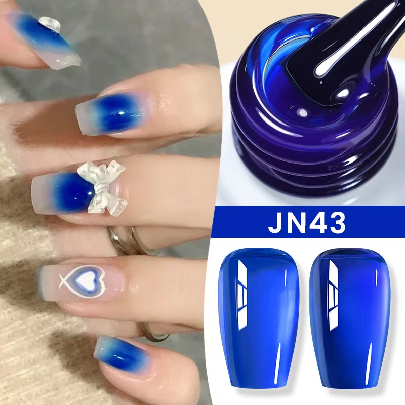 10Ml Jelly Nude Gel Nail Polish 50 Colors Semi Transparent Nail Art Nail Supplies Soak off UV LED Nails Gel Varnish