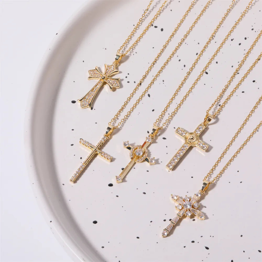 Zircon Cross Necklace