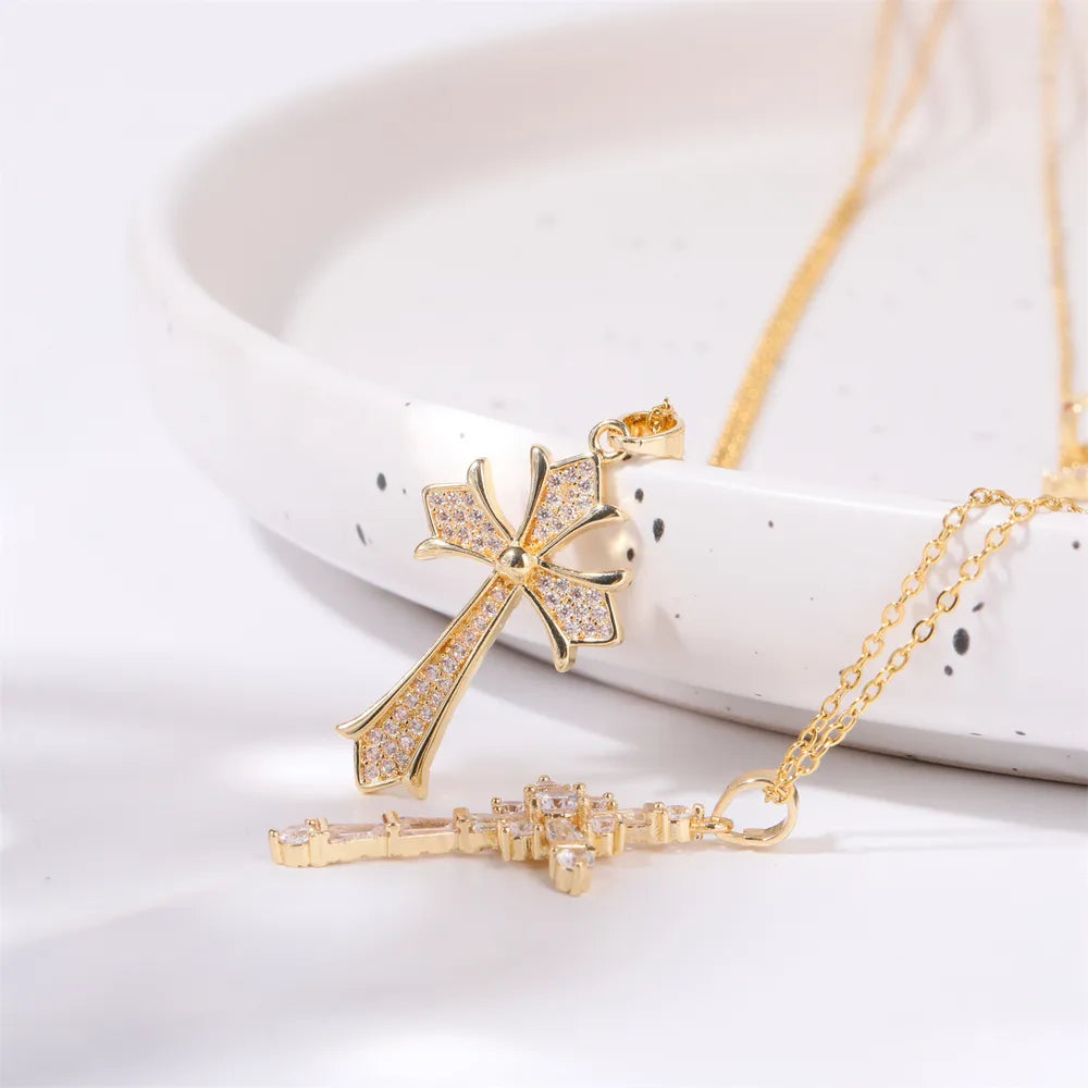 Zircon Cross Necklace