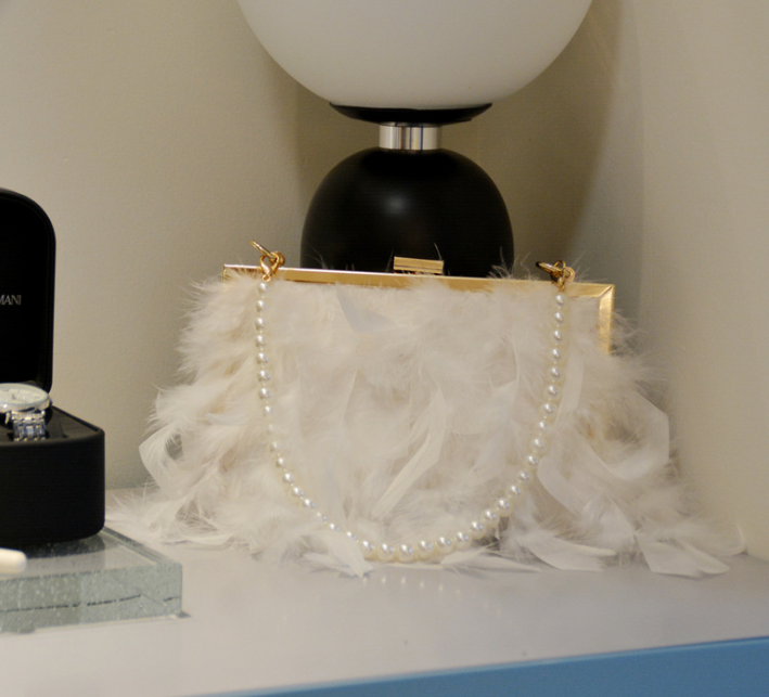 Luxy Moon Feather Clutch