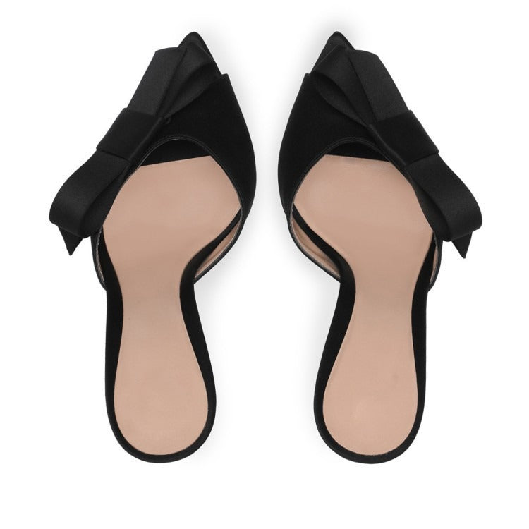 Bow Stiletto Mules