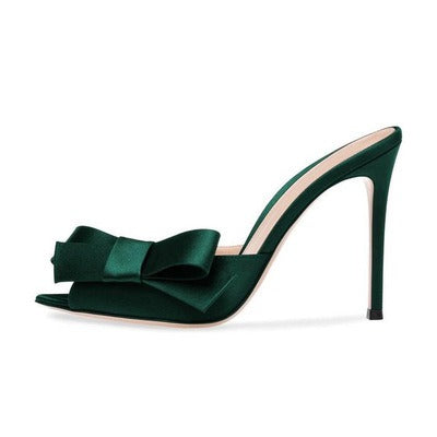 Bow Stiletto Mules