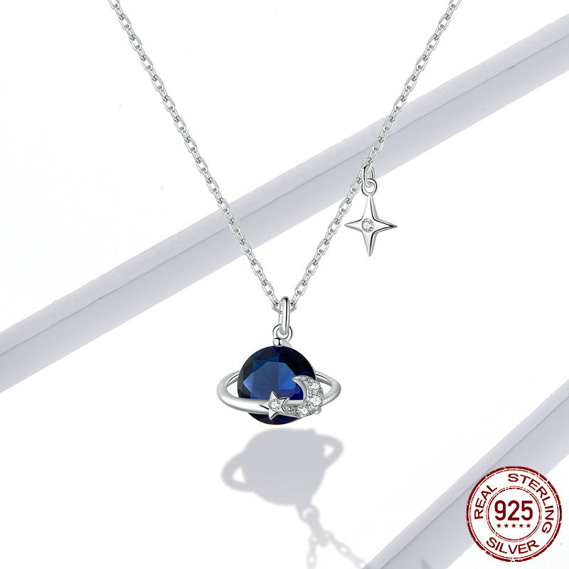 Starry Sky Silver Pendant Necklace