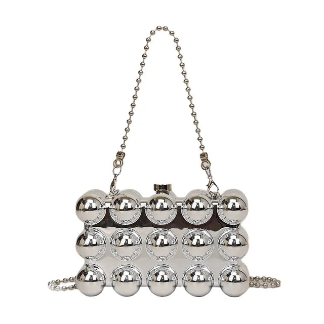 Pearl Chain Mini Lipstick Bag