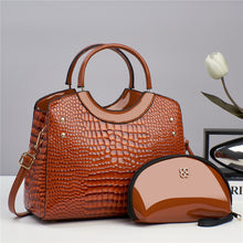 Snakeskin-Print Handbag Set