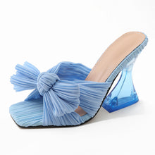 Satin Sculpted-Heel Sandals