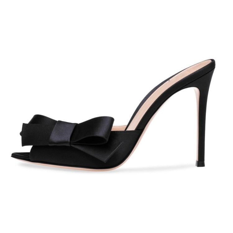 Bow Stiletto Mules