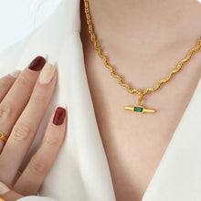 Glass Cone Pendant Necklace