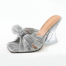 Satin Sculpted-Heel Sandals
