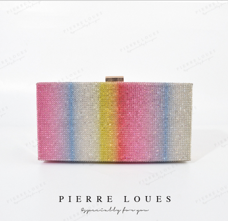 Rainbow Rhinestone Clutch