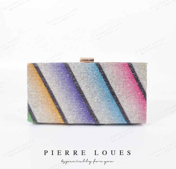 Rainbow Rhinestone Clutch