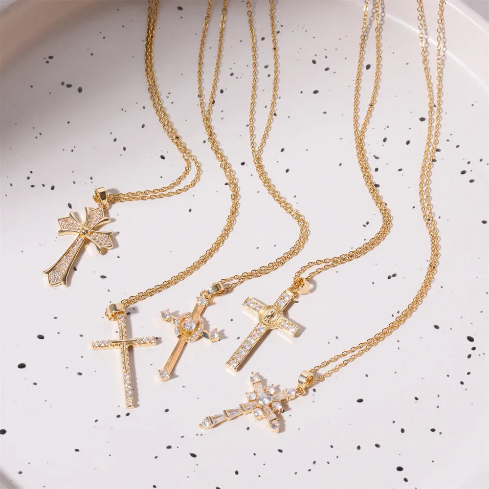 Zircon Cross Necklace