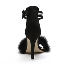 Fluffy Ankle-Strap Sandals
