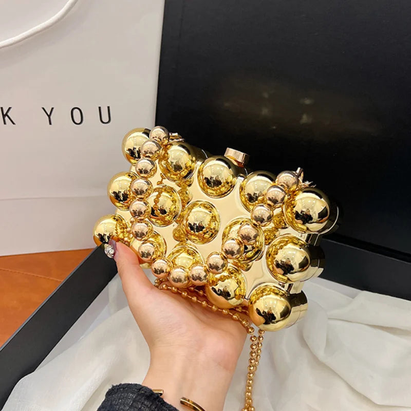 Pearl Chain Mini Lipstick Bag