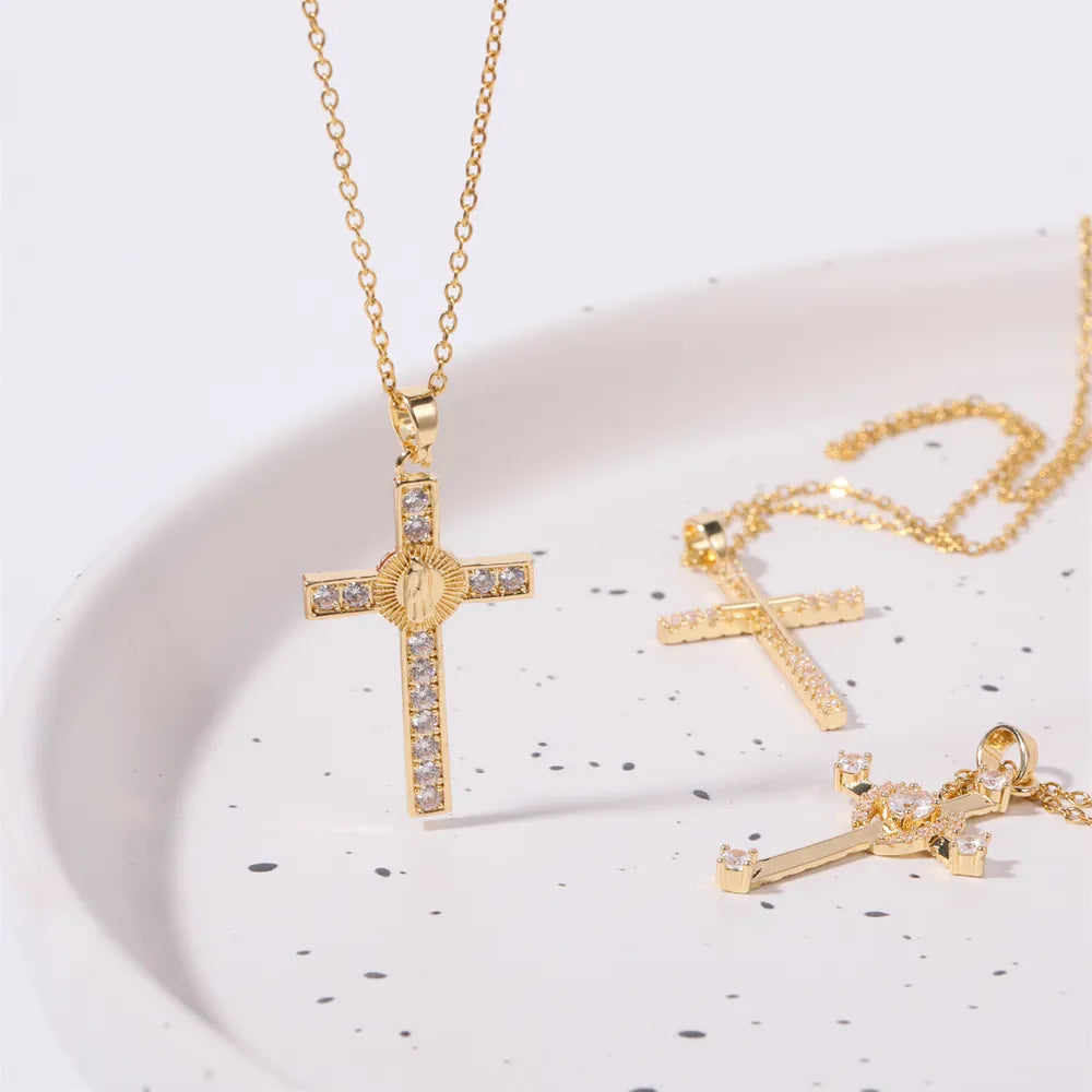 Zircon Cross Necklace