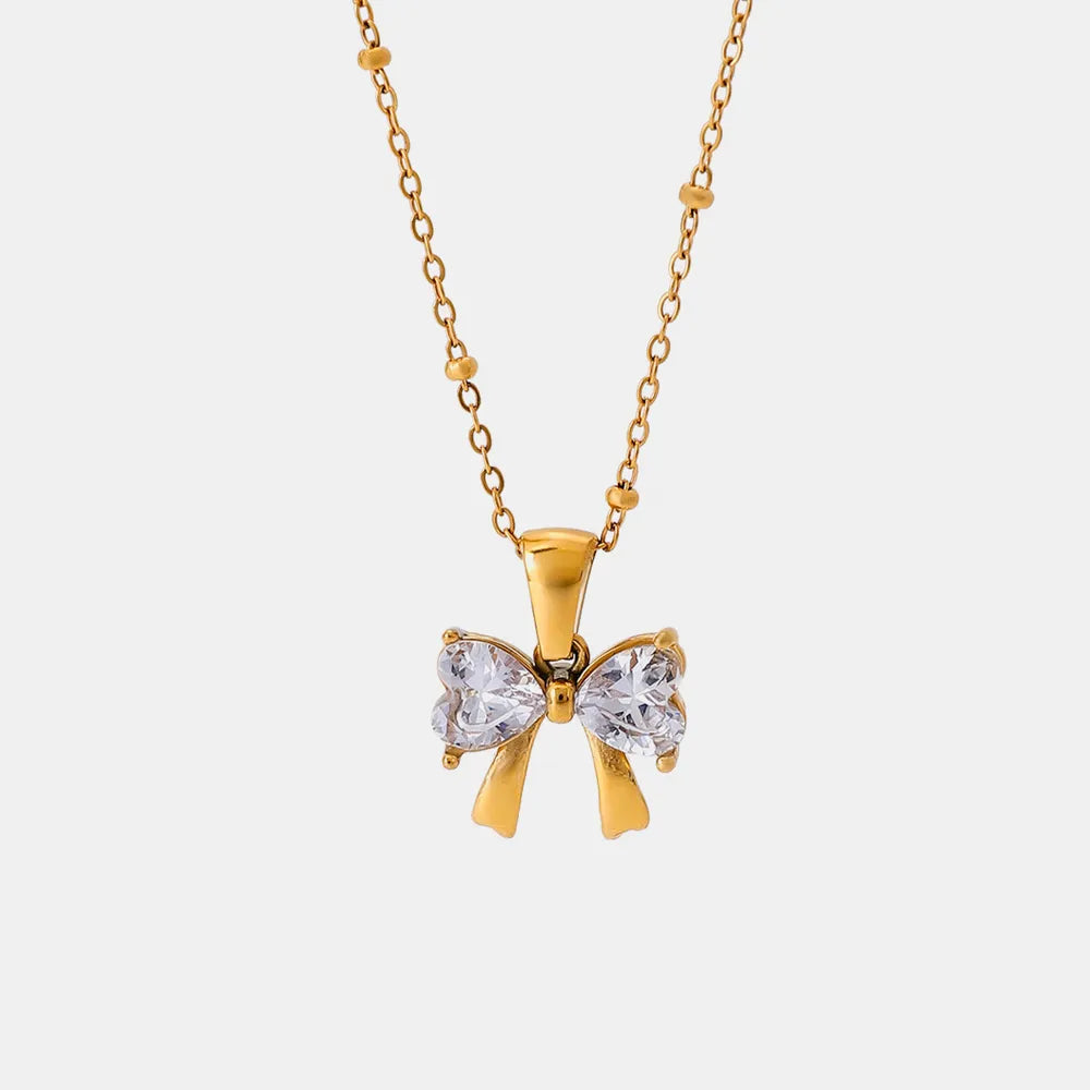 Zircon Bow Necklace
