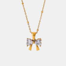 Zircon Bow Necklace