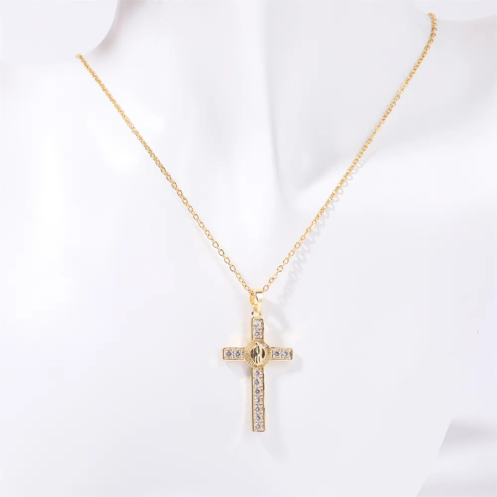 Zircon Cross Necklace