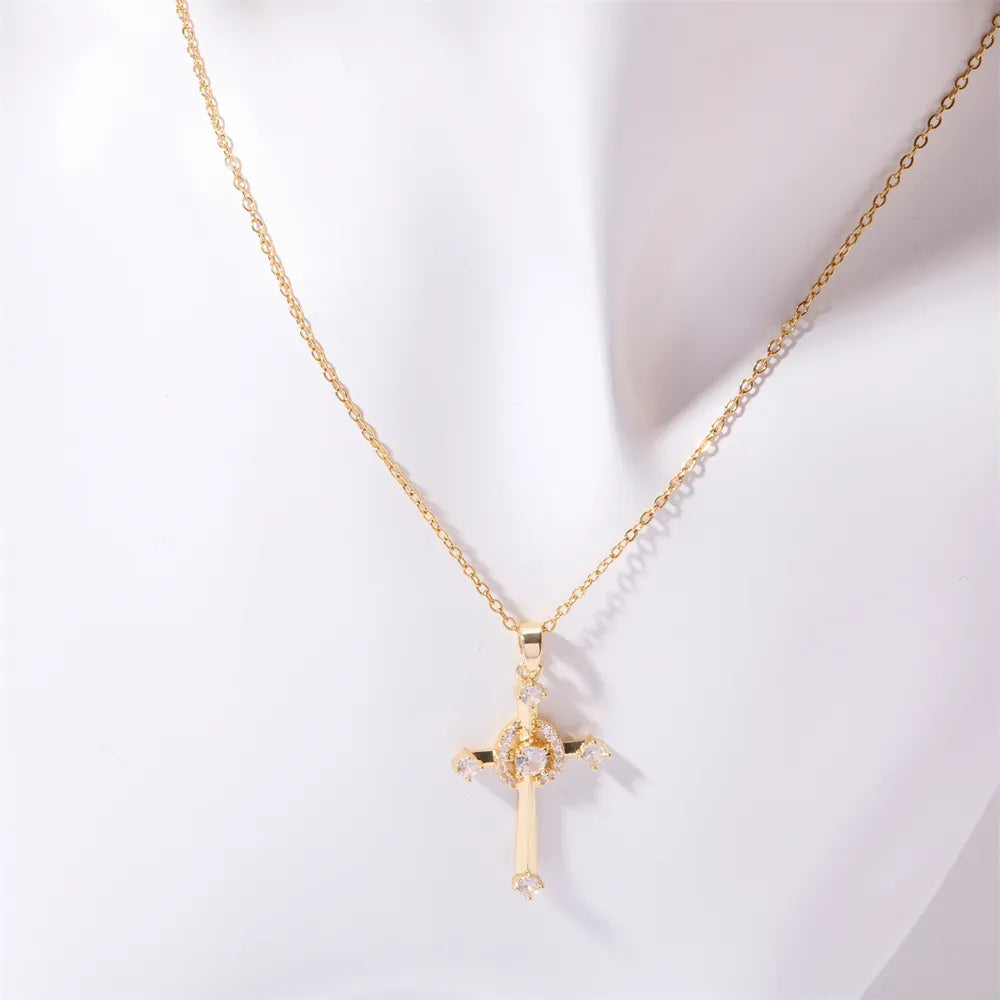 Zircon Cross Necklace
