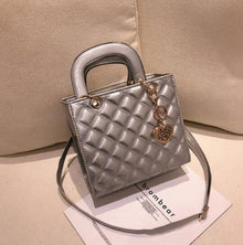Glossy Quilted Chain Tote