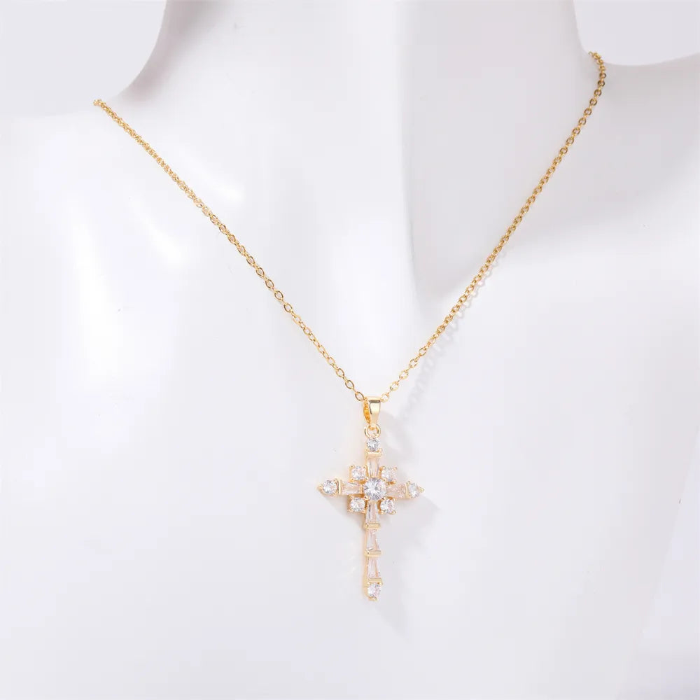 Zircon Cross Necklace