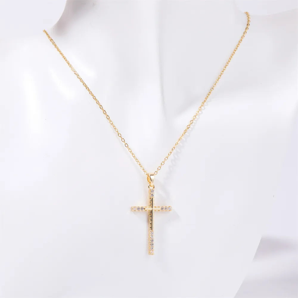 Zircon Cross Necklace