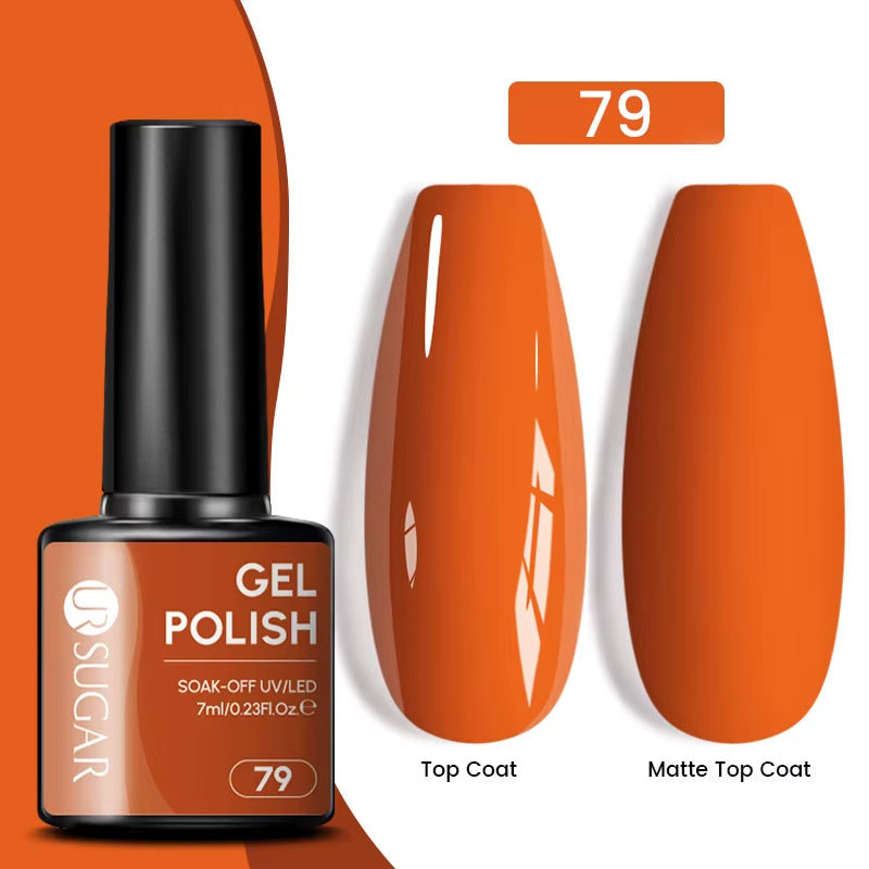 7Ml Champagne Gold Sequins Gel Nail Polish Bright Sparkling Glitter French Semi Permanent Nail Painting UV Gel
