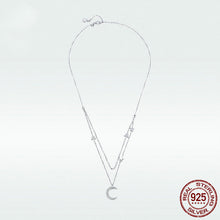 Starlight Moon Silver Necklace
