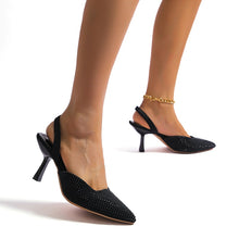 Rhinestone Slingback Heels