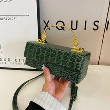 Croc-Embossed Top-Handle Bag