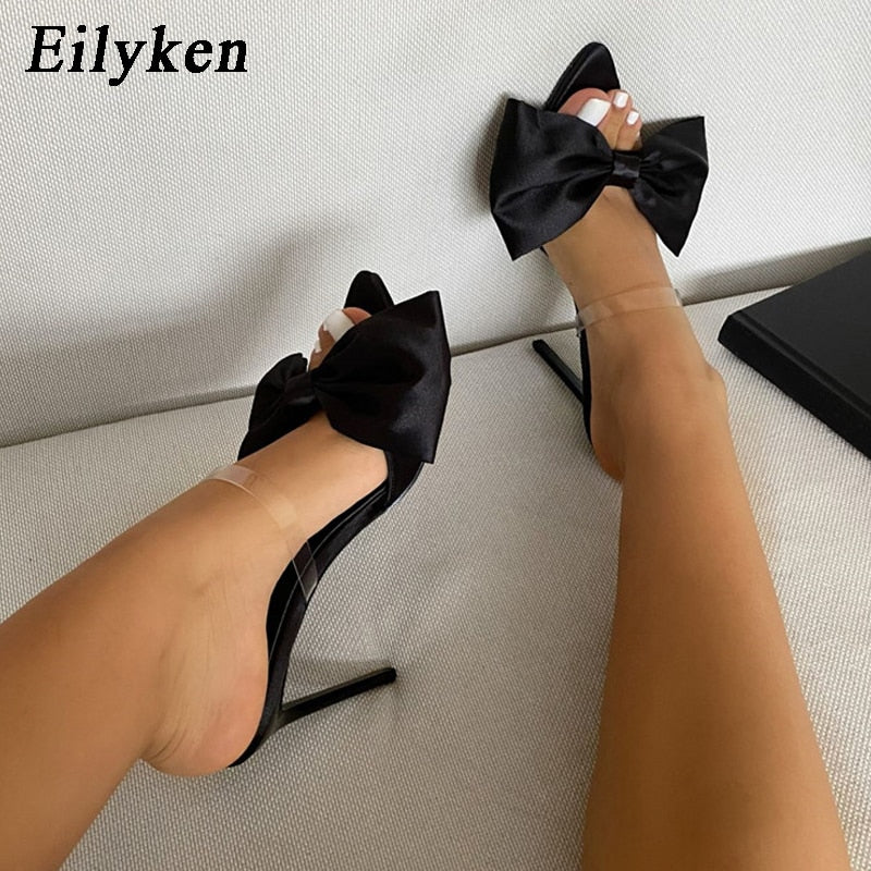 Bow Pointed-Toe Mules