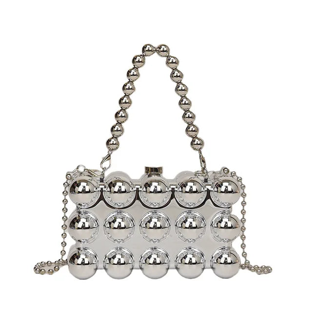 Pearl Chain Mini Lipstick Bag