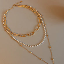 Faux Pearl Layered Necklace