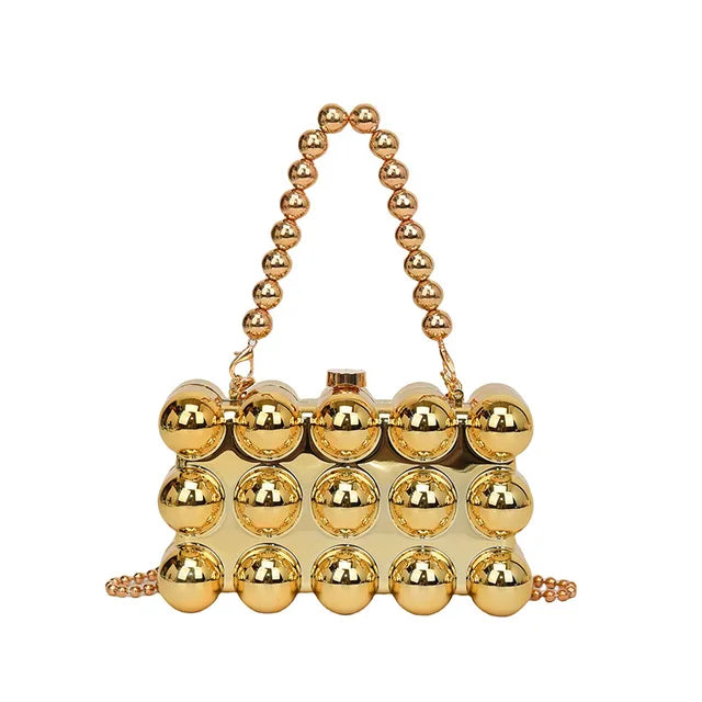 Pearl Chain Mini Lipstick Bag
