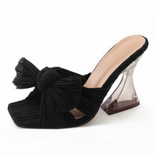 Satin Sculpted-Heel Sandals