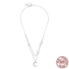 Starlight Moon Silver Necklace