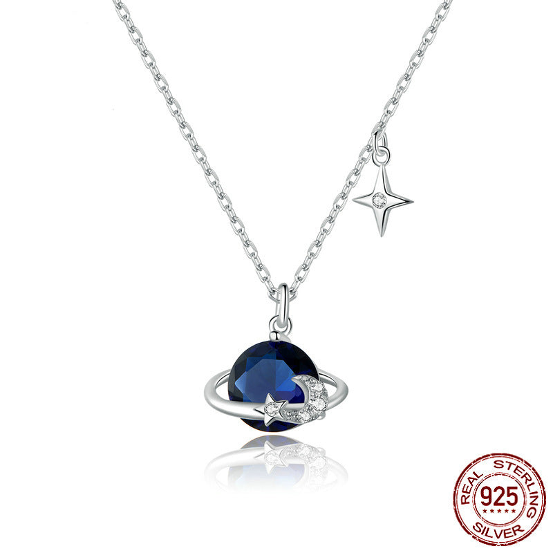 Starry Sky Silver Pendant Necklace
