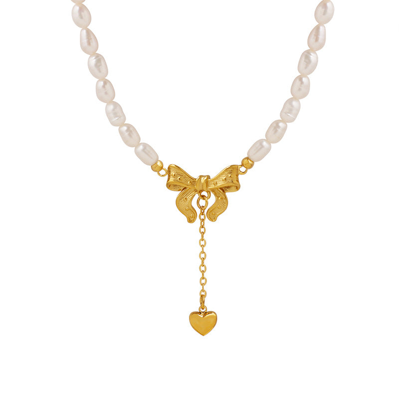 Freshwater Pearl Heart Necklace