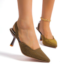 Rhinestone Slingback Heels