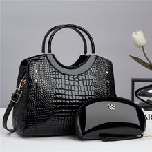 Snakeskin-Print Handbag Set