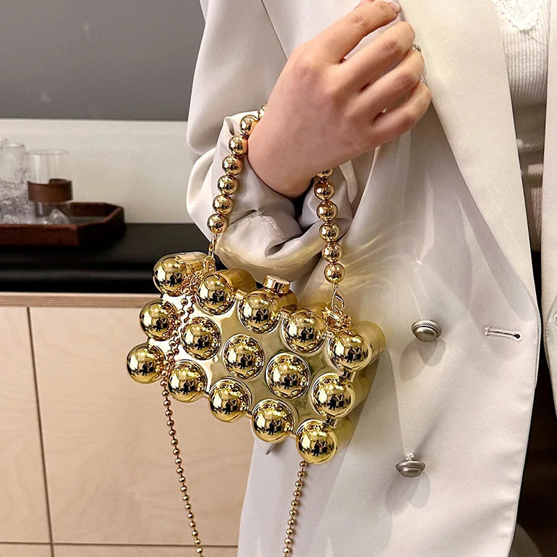 Pearl Chain Mini Lipstick Bag