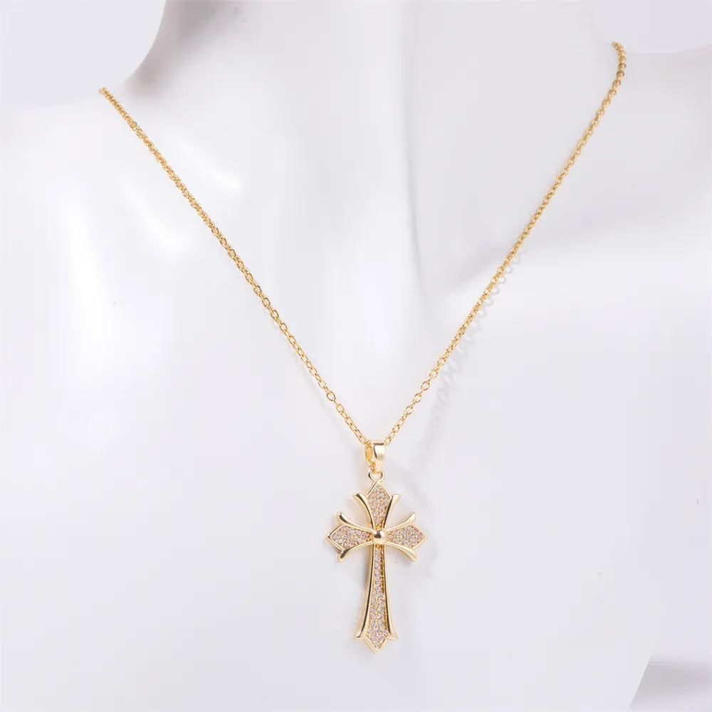 Zircon Cross Necklace