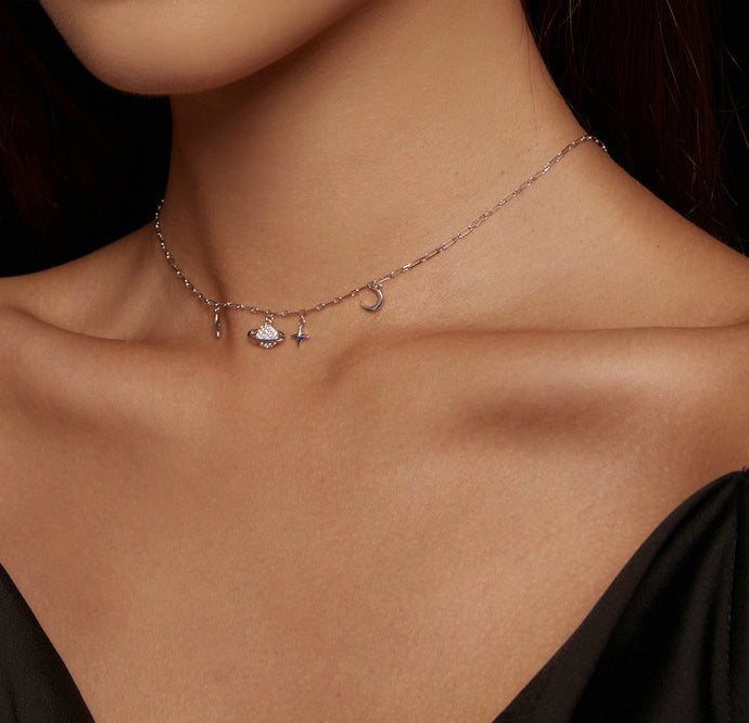 Starry Sky Silver Necklace