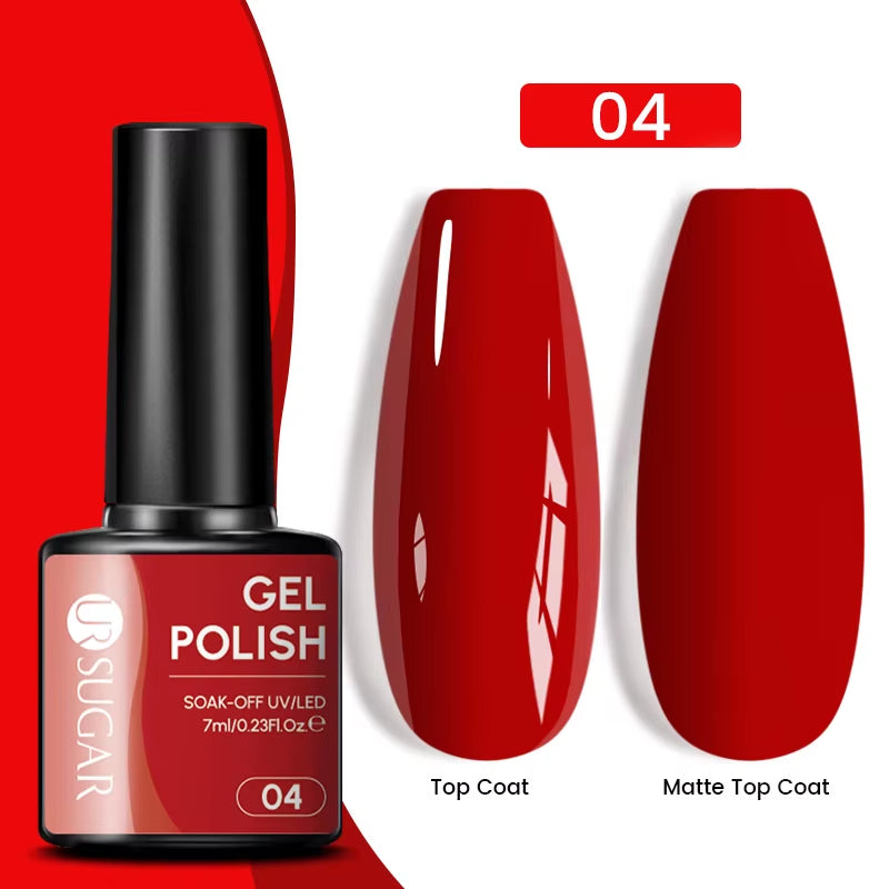 7Ml Champagne Gold Sequins Gel Nail Polish Bright Sparkling Glitter French Semi Permanent Nail Painting UV Gel
